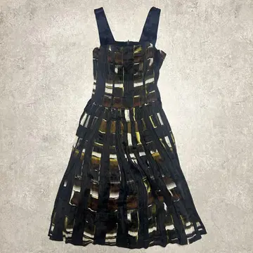 슬리브리스 스트라이프 원피스