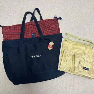 familiar 마더백 네이비/빨간색