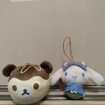 리락쿠마 볼체인 달린 타코야키 봉제인형 시나모롤