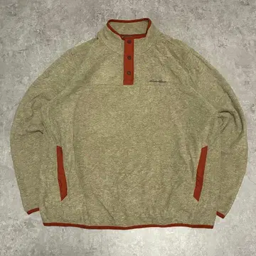 90s Eddie Bauer 하프 버튼 빅 플리스 XL 아메카지
