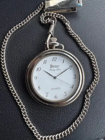 Donar 실버 쿼츠 회중시계 DN-0006S-F