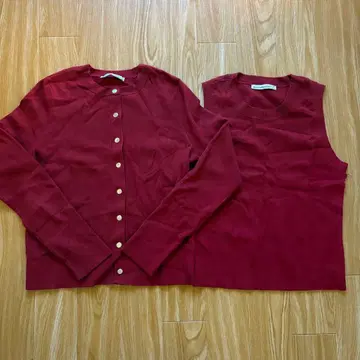 Abercrombie & Fitch 빨간색 가디건 탱크탑 S