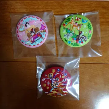 Disney Characters 자수 캔뱃지 비스킷 2