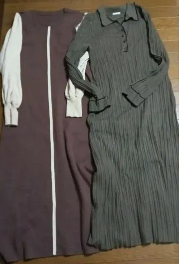 묶음 판매 여성용 롱 원피스 니트 원피스 폴로 원피스