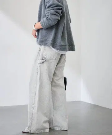 FRAMeWORK 블리치 리페어 히코리 팬츠 그레이 38