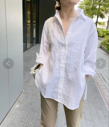 22SS 스픽앤스팬 Spick&Span 마 린넨 소프트 셔츠 화이트