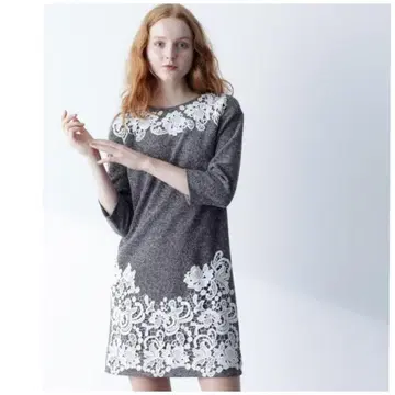 그레이스 콘티넨탈 레이스 패치 원피스