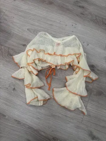 프릴 니트 가디건