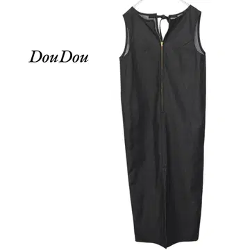 DouDou JAPAN 데님 탱크 원피스 블랙 (DouDou)