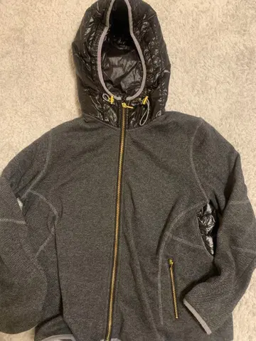 츄만돌 후드 부착 그레이 보온 자켓