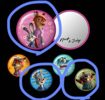 [최종 가격 인하] Happy 복권 [주토피아 2] 캔 거울 3개 세트