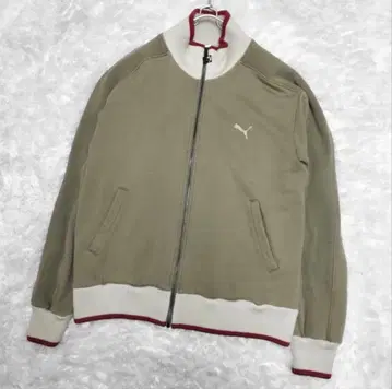 PUMA 카키 집업 자켓