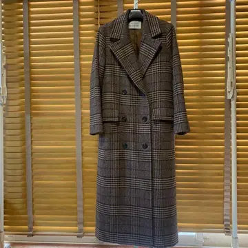 MARIS STELLA 체크 무늬 롱 코트