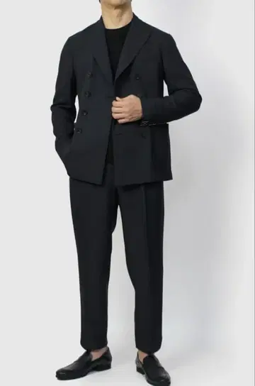 THE GIGI TONGA x ZIGGY 셋업 블랙 44 울 혼방