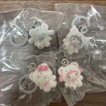 산리오 메지루시 액세서리 복슬복슬 스노우 4점 세트