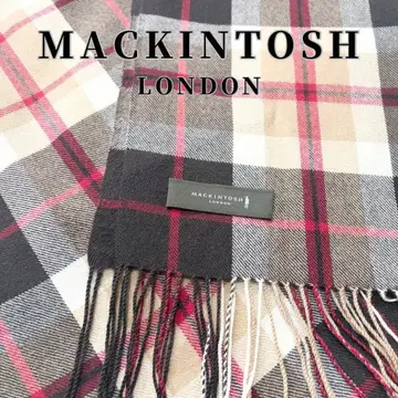 새상품급 매킨토시 런던 하우스 체크 무늬 대형 스톨 머플러 얇은 소재
