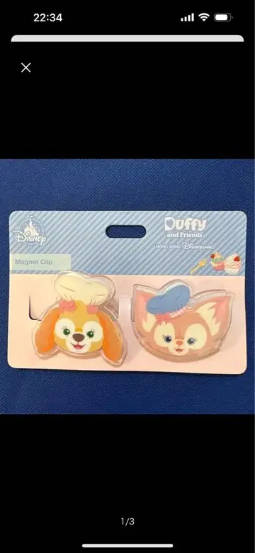 쿠키앤 리나벨 마그넷 클립 홍콩 디즈니 미사용 새상품