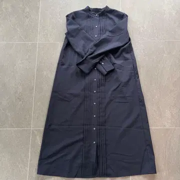 PLST 다크 네이비 긴팔 셔츠 원피스