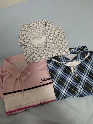 Titleist 골프 반팔 피케 셔츠 3개 세트