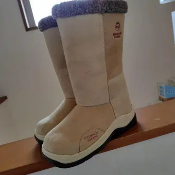 히로미치 나카노 퍼 부츠 베이지