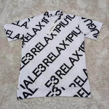 [ 새상품 ] 1PIU1U GUALE3 모크넥 셔츠 반팔 올 패턴 골프