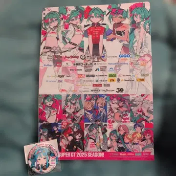 하츠네 미쿠 클리어 파일 배지 세트 2025 2026 레이싱 미쿠