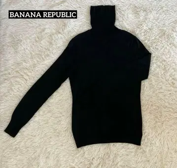 바나나리퍼블릭 터틀넥 니트 블랙 캐시미어 혼방 긴팔 스웨터