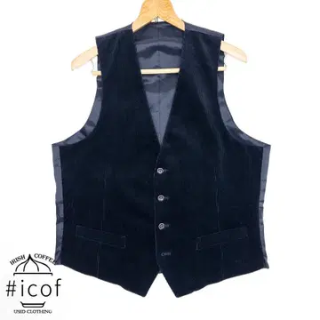 코듀로이 블랙 스트레치 베스트 L a462