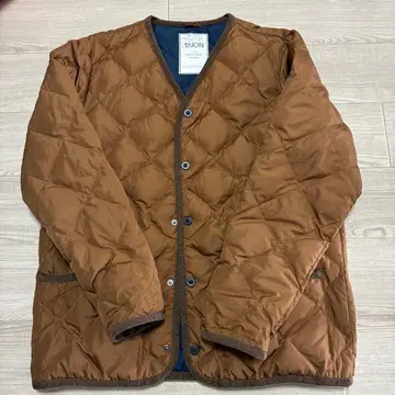 TAION CITY LINE 브라운 퀼팅 자켓