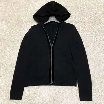 FOXEY 폭시 후드티 울 리브 니트 벨로아 40