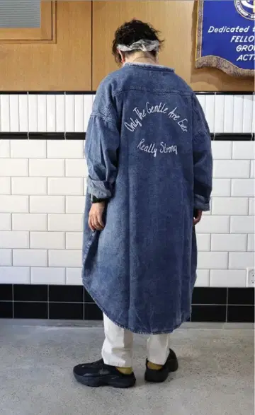 KAKELA 데님 블루 긴팔 셔츠 원피스