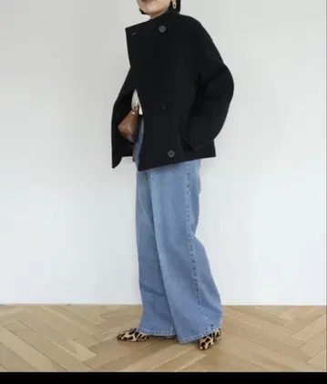 IENA 스탠드 카라 숏코트 38 이에나