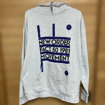 뉴 오더 후드티 L 그레이 풀오버 MOVEMENT