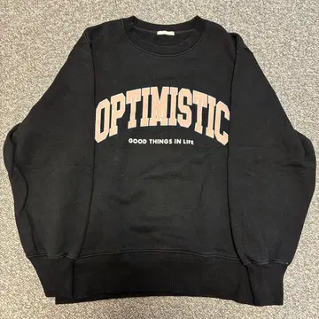 블랙 맨투맨 OPTIMISTIC XS