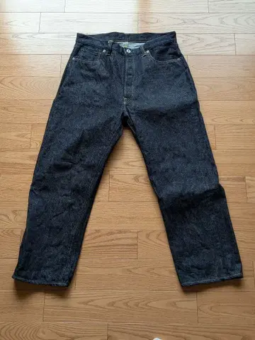 a.presse washed wide denim pants 32/28