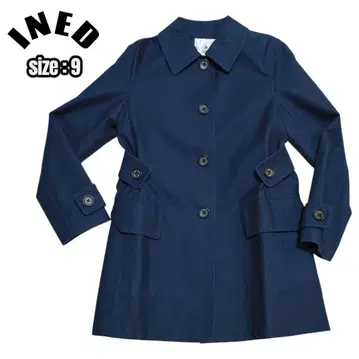 INED 네이비 롱 코트 사이즈 9