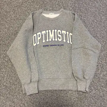 OPTIMISTIC 프린트 맨투맨 XS 그레이