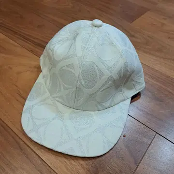 MAISON DE SHAT 자카드 직조 캡 1 화이트 x 실버