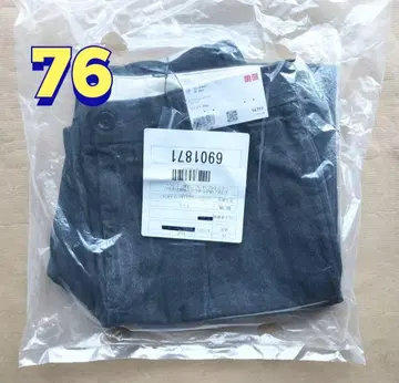 유니클로C 턱 스트레이트 팬츠 데님 76 블랙 UNIQLOC