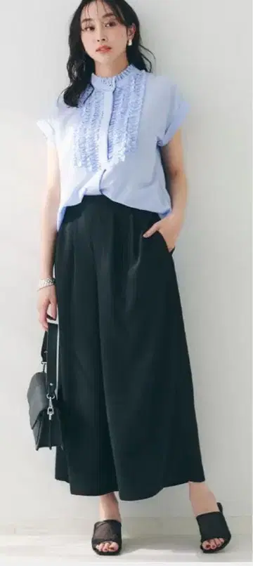 언타이틀 릴렉미스트 턱 와이드 팬츠