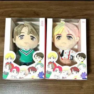 BTS TinyTAN 봉제 인형 지민 태태 태현 쿼즈 2개 세트
