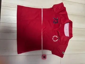 FILA 레드 피케 셔츠 XL 73 자수