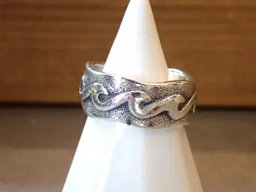 빈티지 실버 반지 파도 무늬 SURF 925 각인 하와이 구매