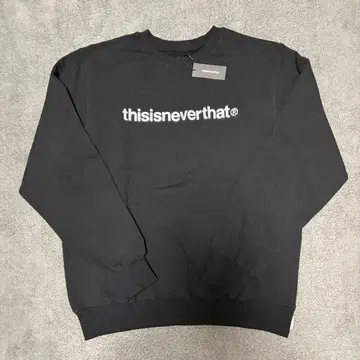 [ 새상품 ] thisisneverthat 맨투맨 M 블랙 크루넥