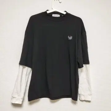 비츠바미닛 bpm 블랙 코튼 셔츠 긴팔 모크넥 롱티