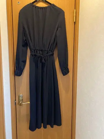 두클라쎄 다크 네이비 셔링 원피스 수험 졸업식 입학식 오피스