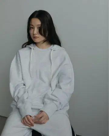 anuke 앙누크 오버 스웨트 파카 후드 맨투맨 그레이