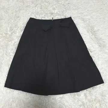 폭시 리본 플레어 스커트 A라인 38 M사이즈 블랙