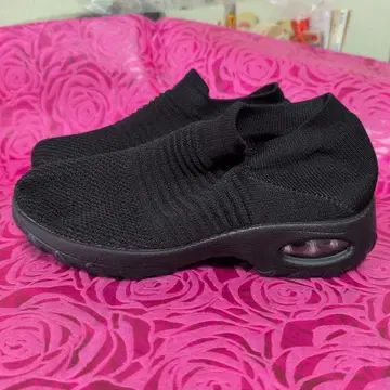 블랙 니트 슬립온 스니커즈 24~24.5cm