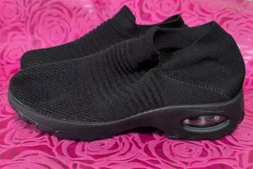 미사용 새상품 블랙 니트 슬립온 스니커즈 24~24.5cm